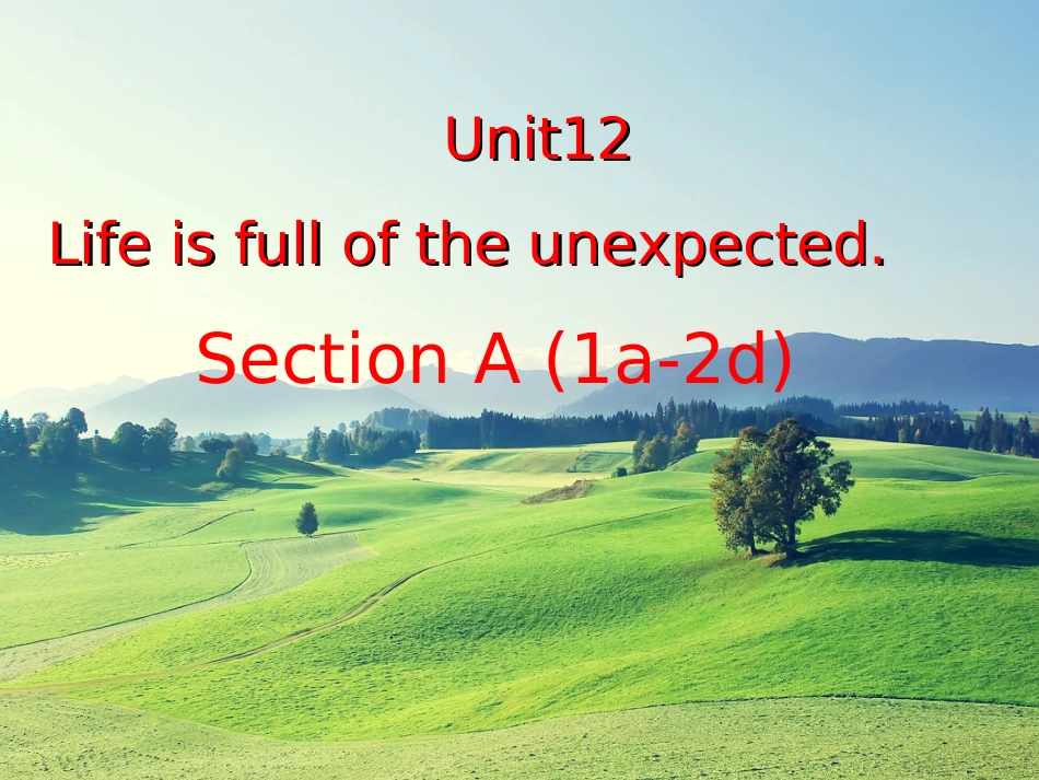 人教版新目标九年级英语Unit12SectionA1_第1页