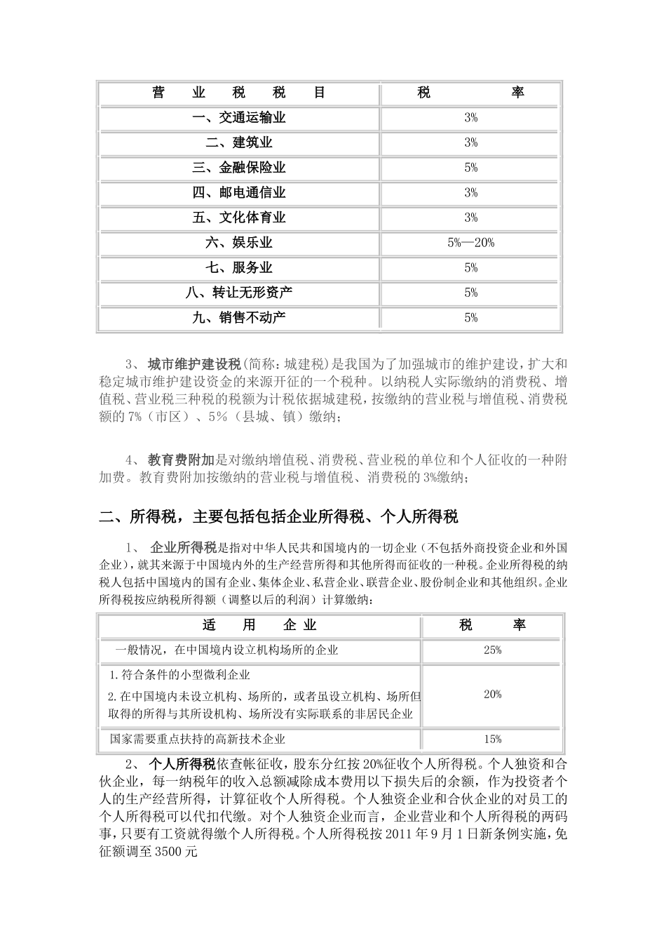 公司经营到底要交哪些税费 (2)_第2页
