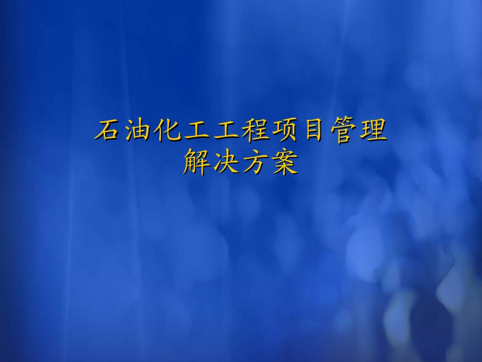 石油化工工程项目管理_第1页