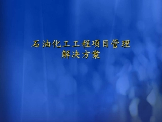 石油化工工程项目管理