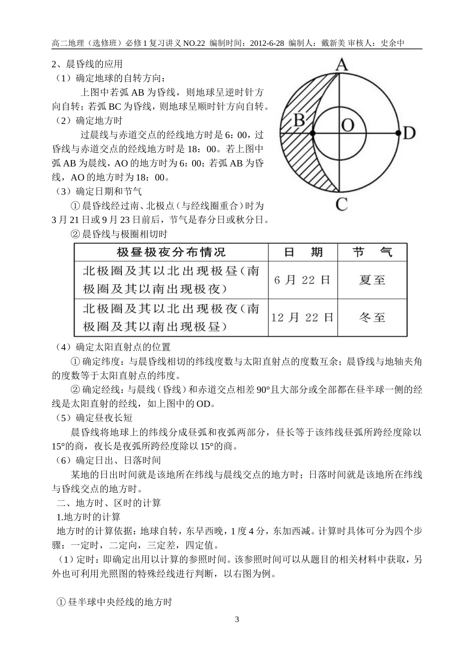 22讲地球的自转及其地理意义_第3页