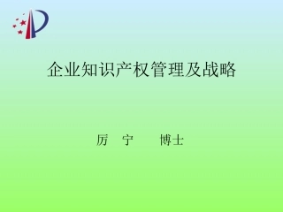 企业知识产权管理及战略