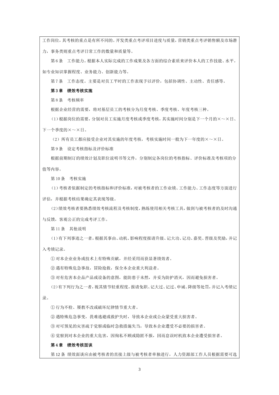 绩效管理--实用精品范本(表格)_第3页