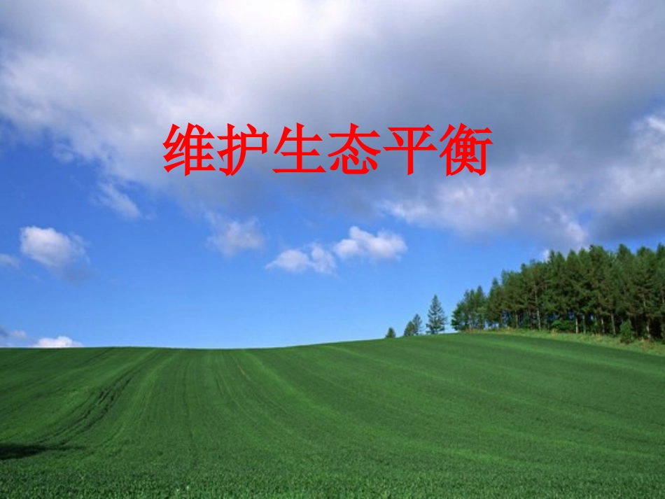 教科版五年级科学上册《维护生态平衡》课件_第1页