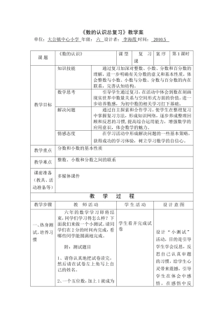 六下《数的认识总复习》3课时大公中心李海霞