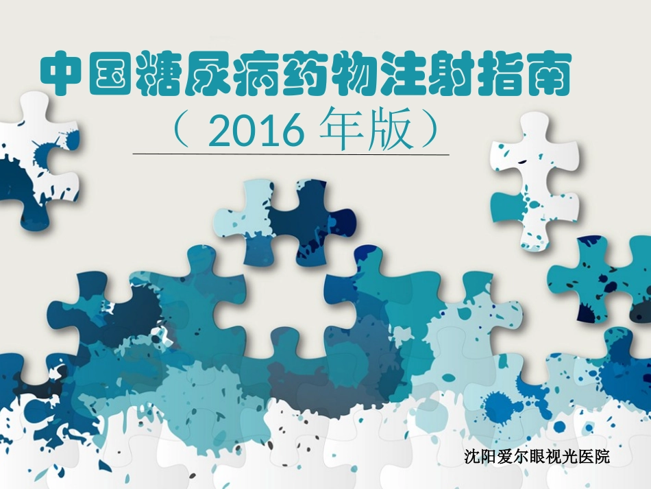 中国糖尿病药物注射指南(2016版)_第1页