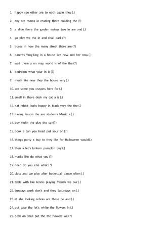 5A连词成句总复习