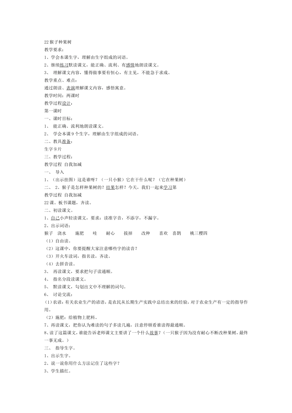 22猴子种果树_第1页