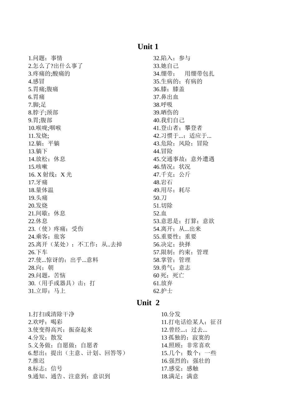 2013-2014学年度第二学期初二英语单词_第1页