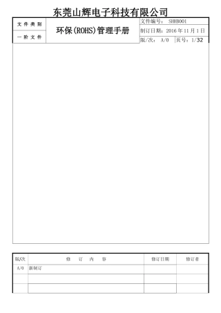 环保ROHS管理手册