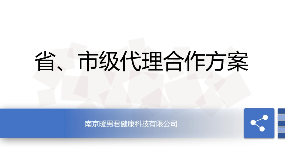省、市级代理合作方案_第1页