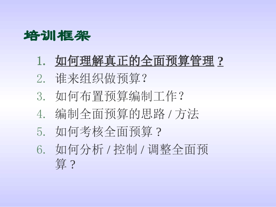非常好的全面预算ppt培训讲义_第3页