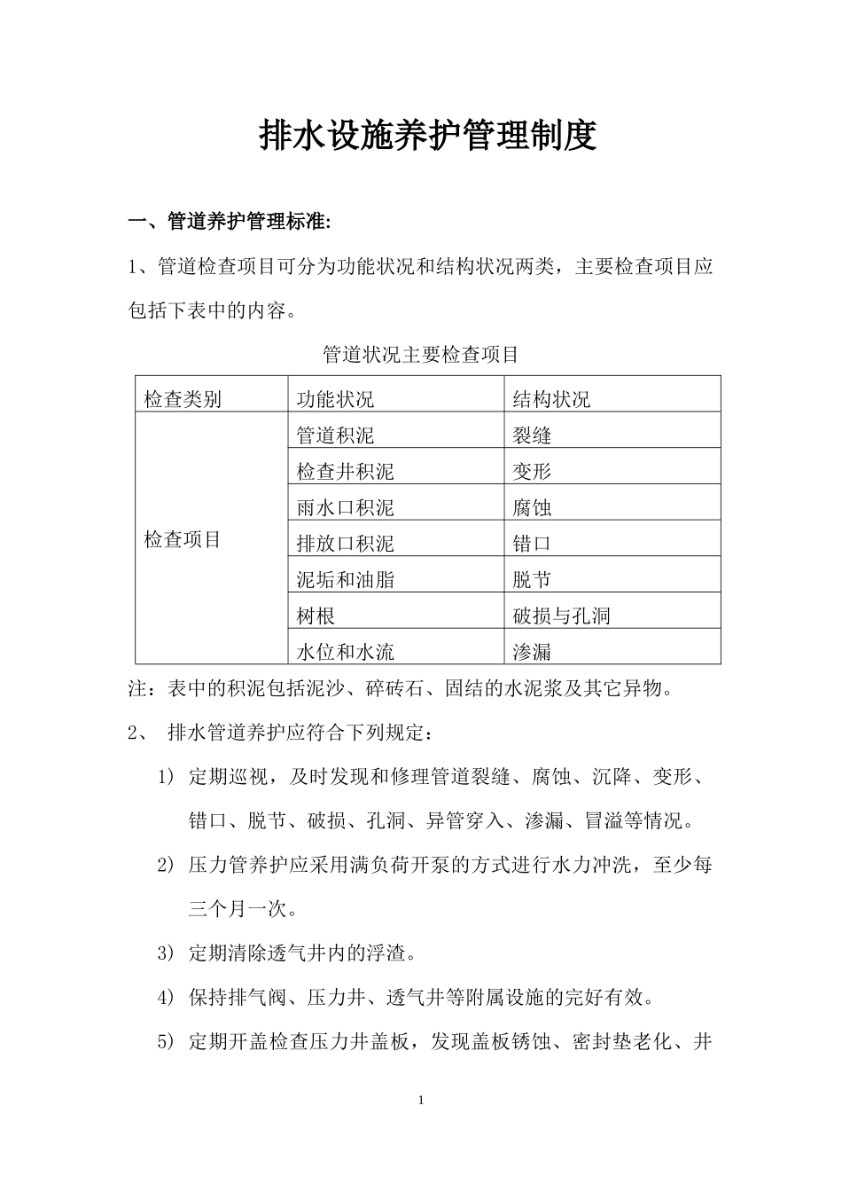 排水设施养护管理制度_第1页