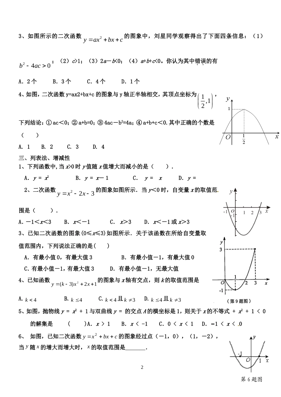 二次函数最经典综合提高题_第2页