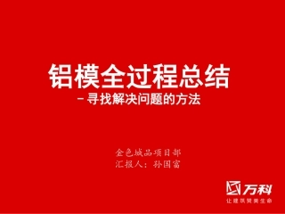 铝模全过程总结(全过程数据分析)