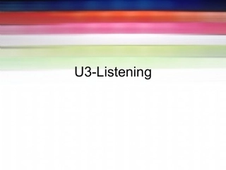 U3-Listening