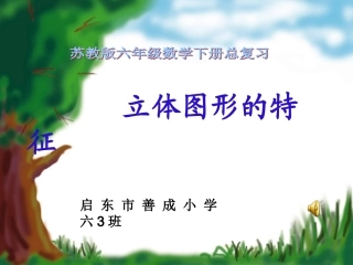 立体图形的特征1