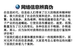 4.网络信息辨真伪