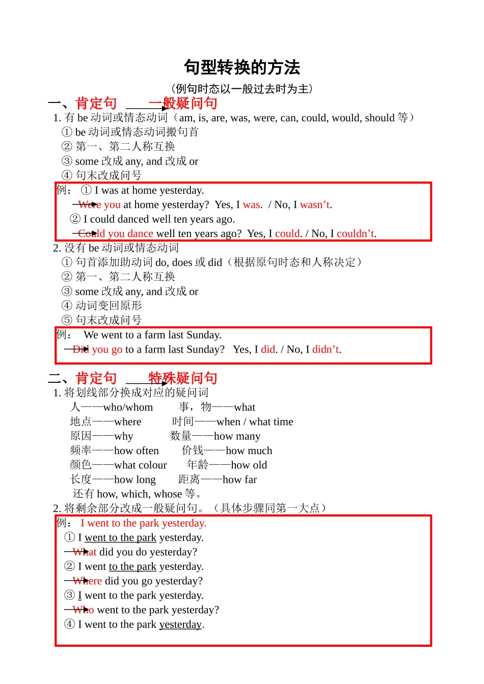 句型转换的方法_第1页