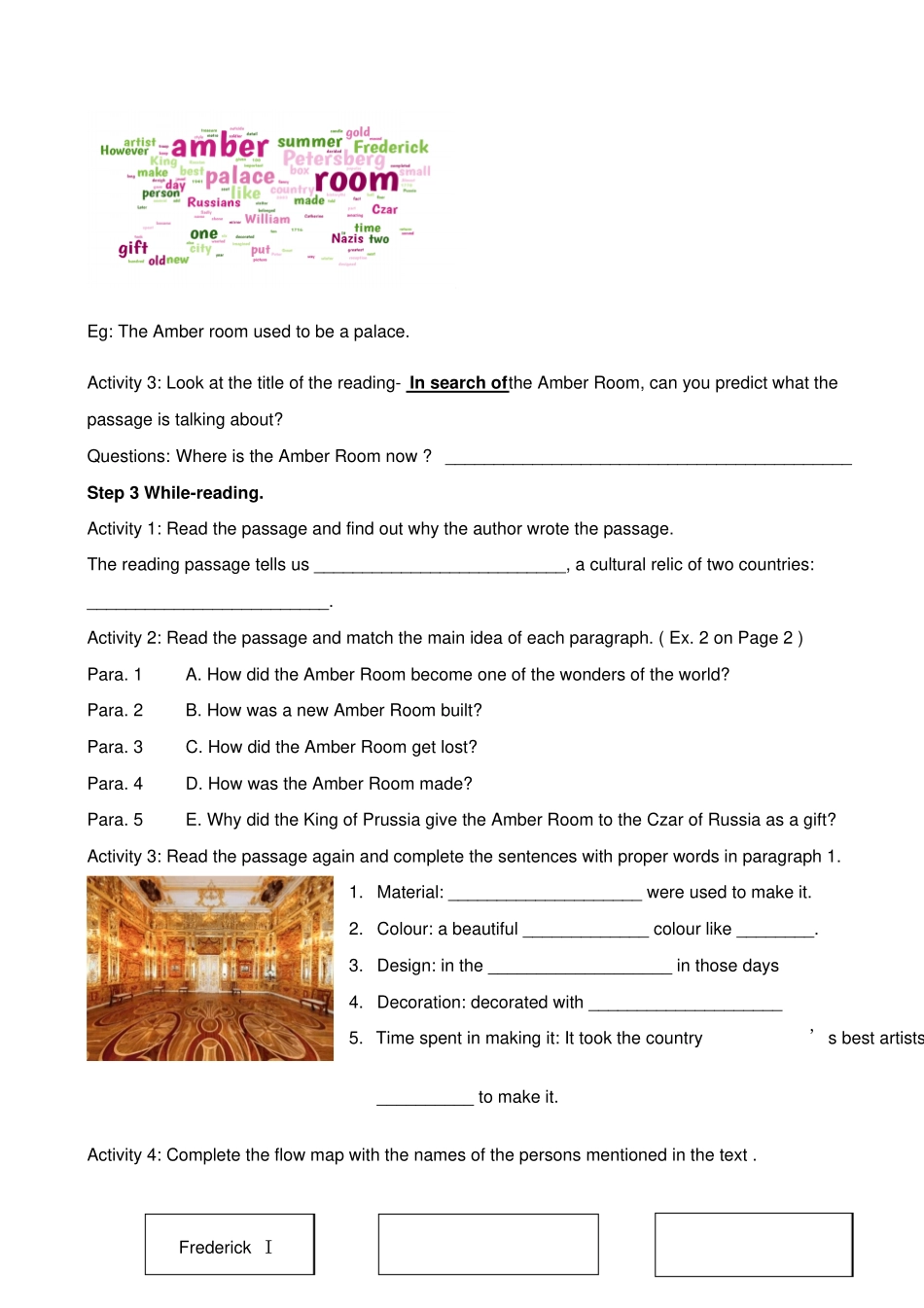 人教版高中英语必修二精编导学案Unit1Culturalrelics--Reading_第2页