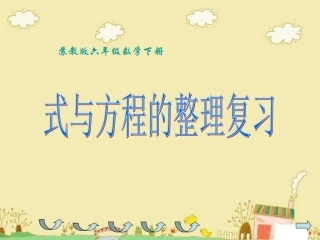 11、式与方程(1)