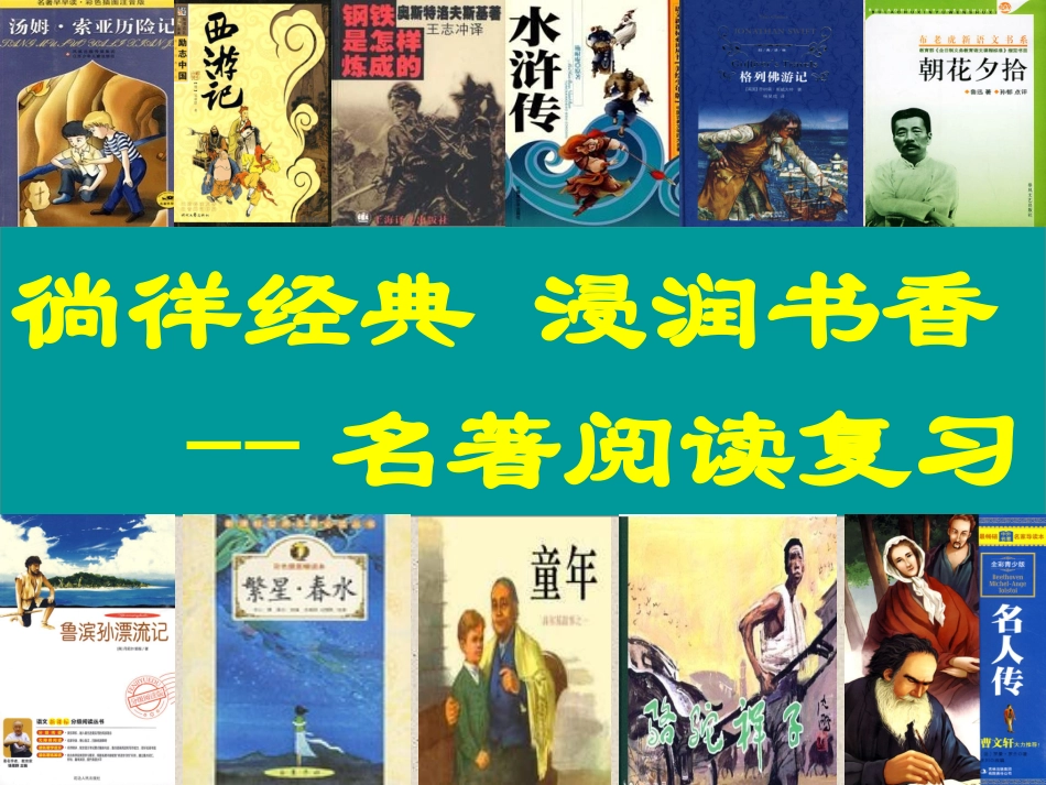 2012名著阅读复习三余中学_第1页