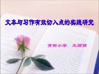 文本与习作有效切入点的实践研究