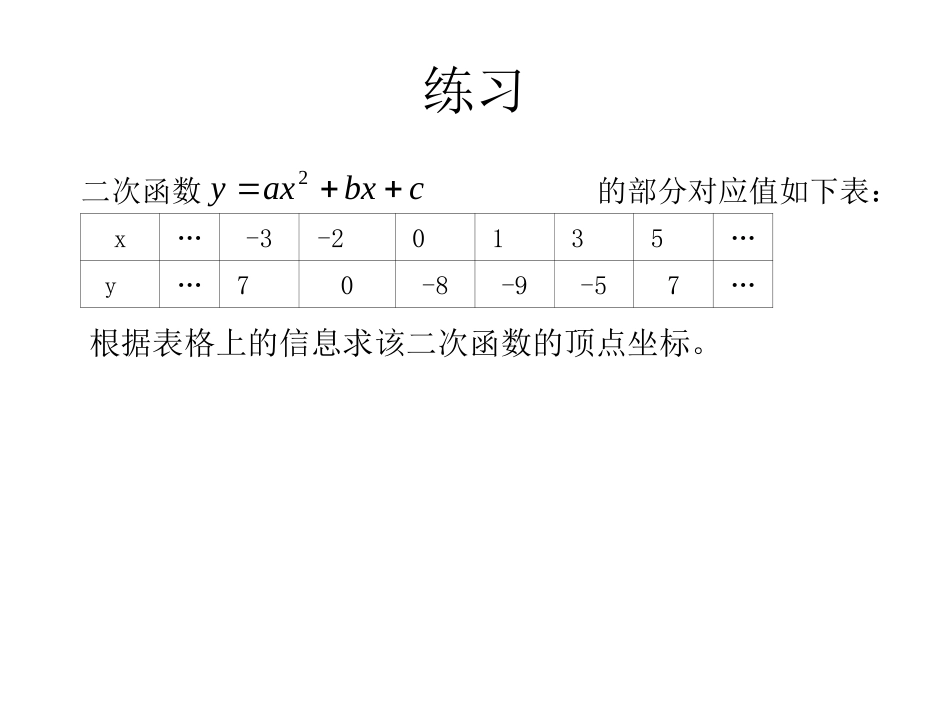 如何根据表格确定二次函数的顶点坐标_第3页