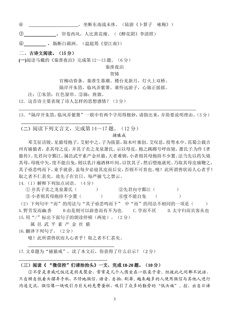 九年级下册第五单元_第3页