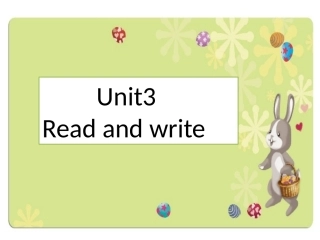 邵雪飞-五年级下册UNIT3read-and-write