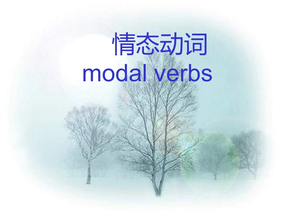 高三英语语法情态动词复习课件_第1页