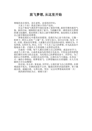 放飞梦想(演讲稿)