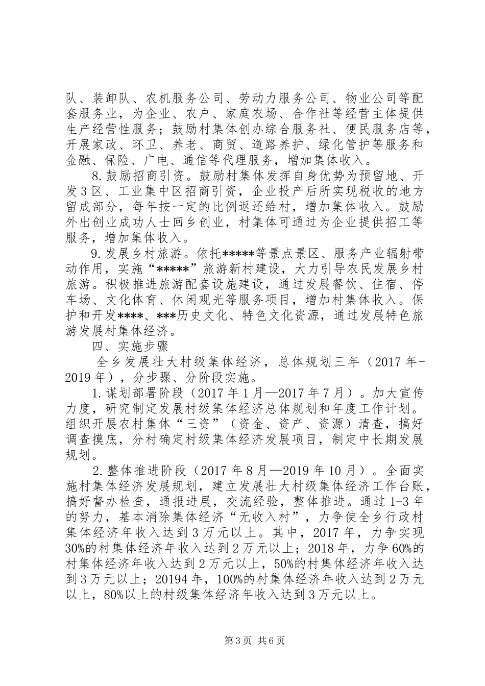 三阳乡发展壮大村集体经济意见及规划 _第3页