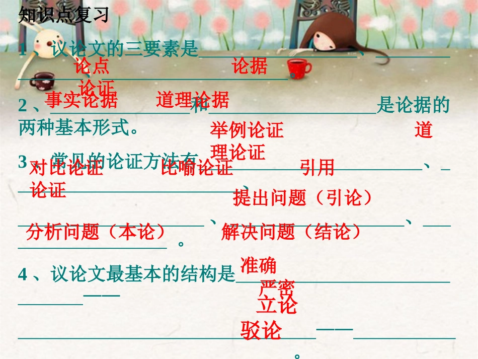 中考议论文复习(公开课)_第3页