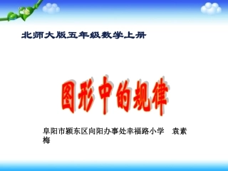 五年级数学上册课件幸福路小学袁素梅