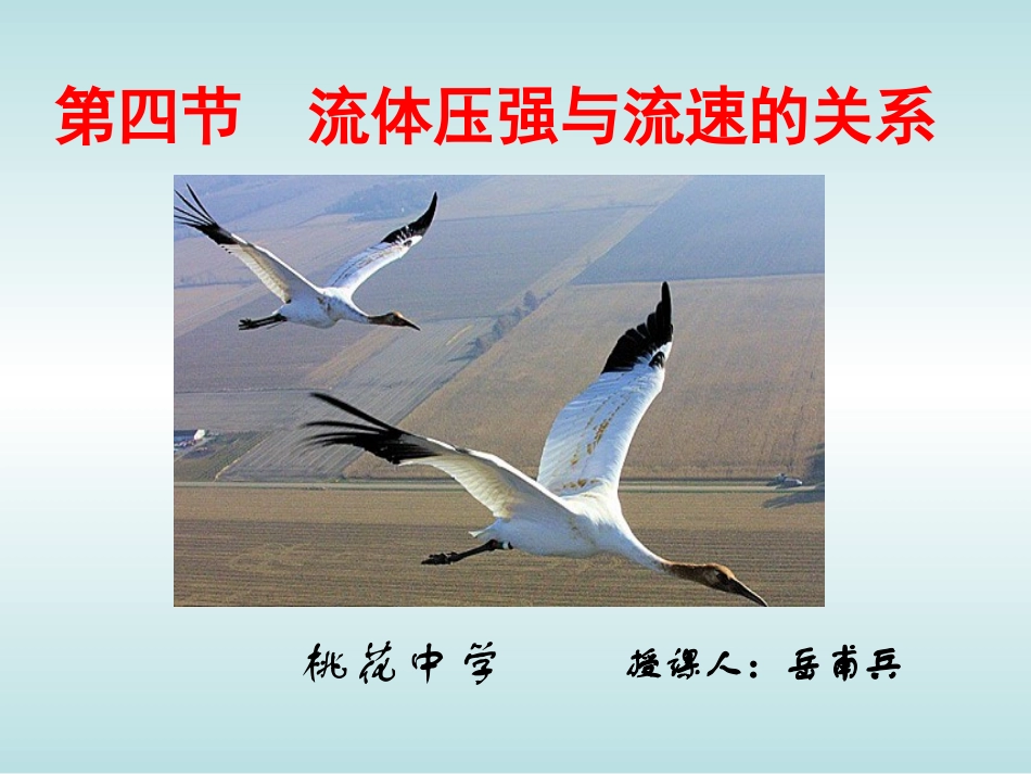 沪科版《84流体压强与流速的关系》课件_第1页