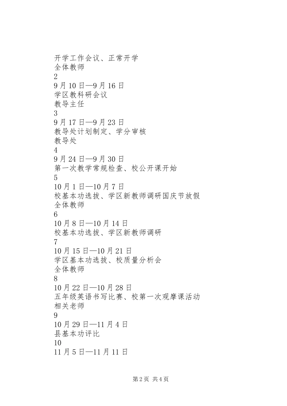 小学下半年教科研及校本培训工作计划 _第2页