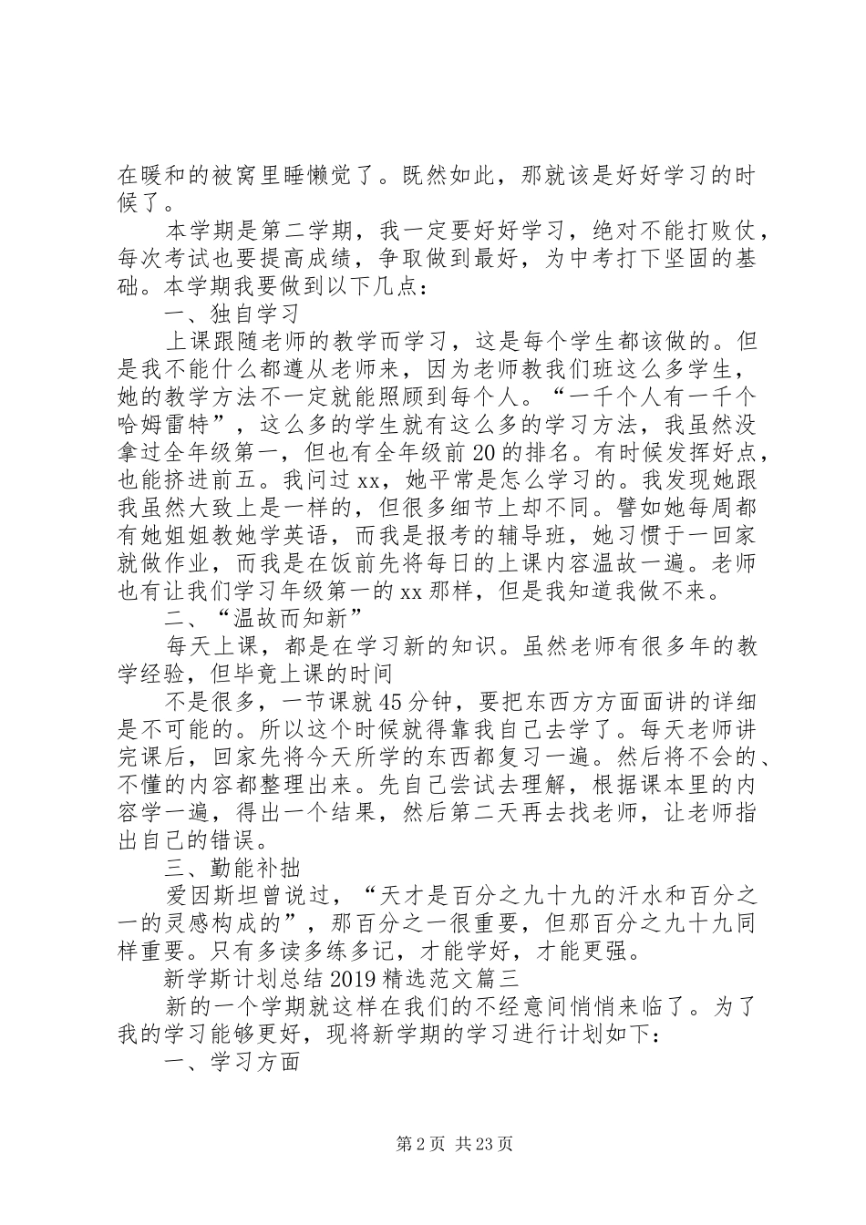 新学斯计划总结20XX年[本站推荐]_第2页