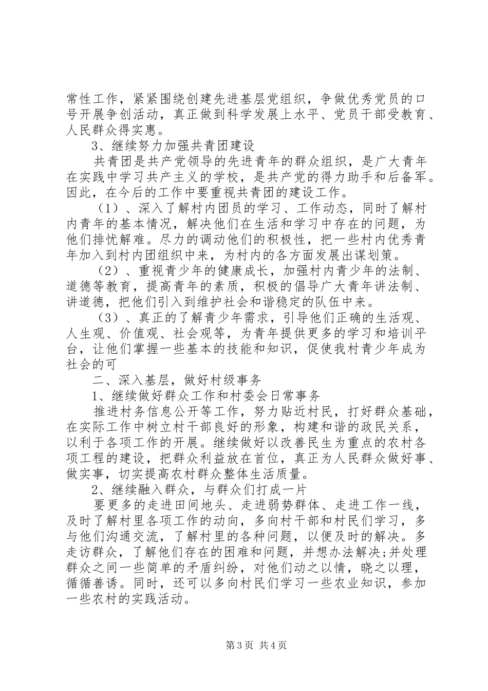 20XX年村主任年度工作计划(2)_第3页