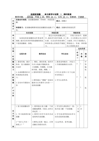 连续前滚翻教学设计