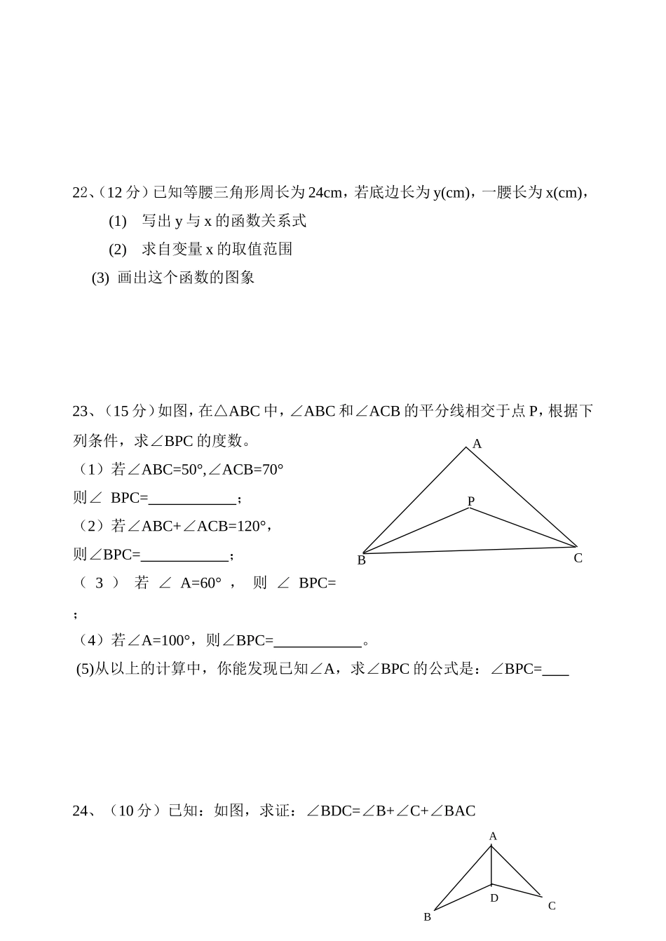 八年级上学期数学期中考试卷_第3页