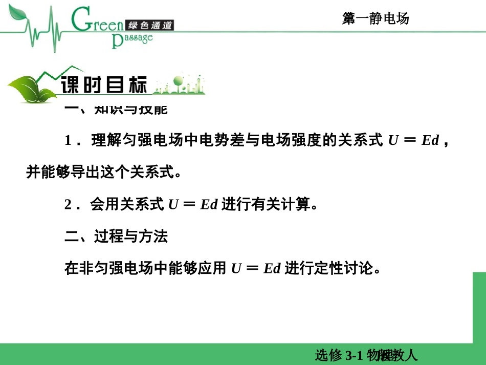 精编高二物理课堂教学课件--选修3-1第一章第六节1-6_第2页