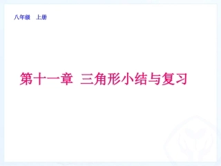 第十一章三角形小结与复习