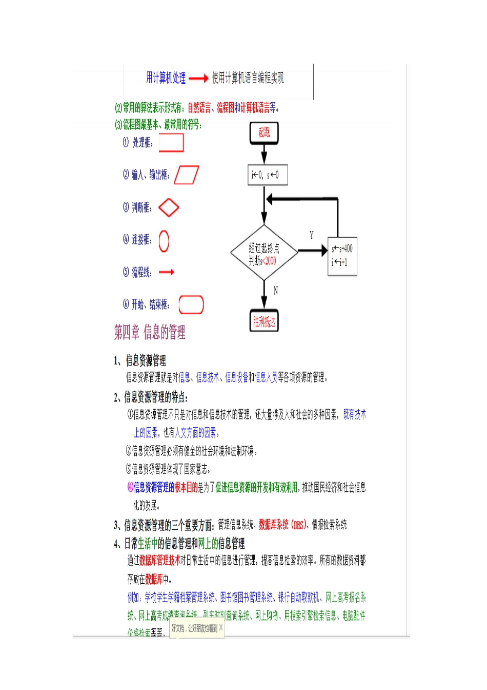 2013年信息技术会考复习知识要点第四章_第1页