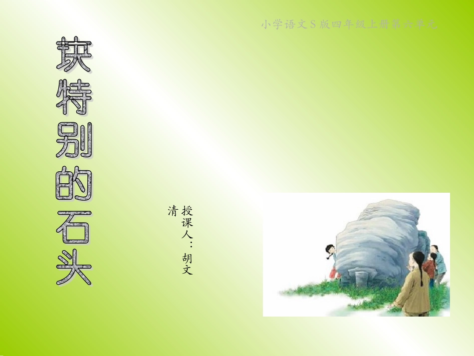 《一块特别的石头》课件_第1页