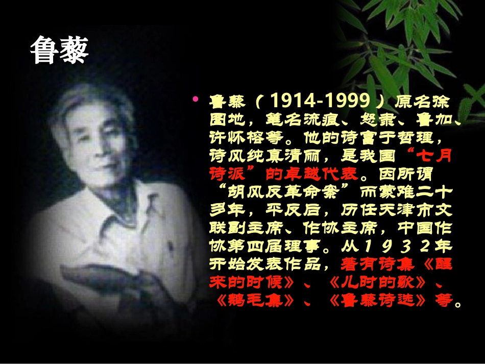 苏教版-九年级上-《诗人谈诗》课件-guanmoon_第3页