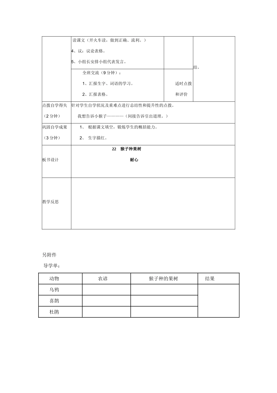 猴子种果树引导自学型教学设计第一课时_第2页