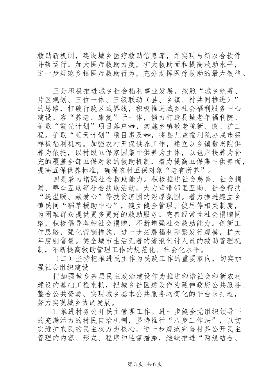 县民政局工作计划 _第3页