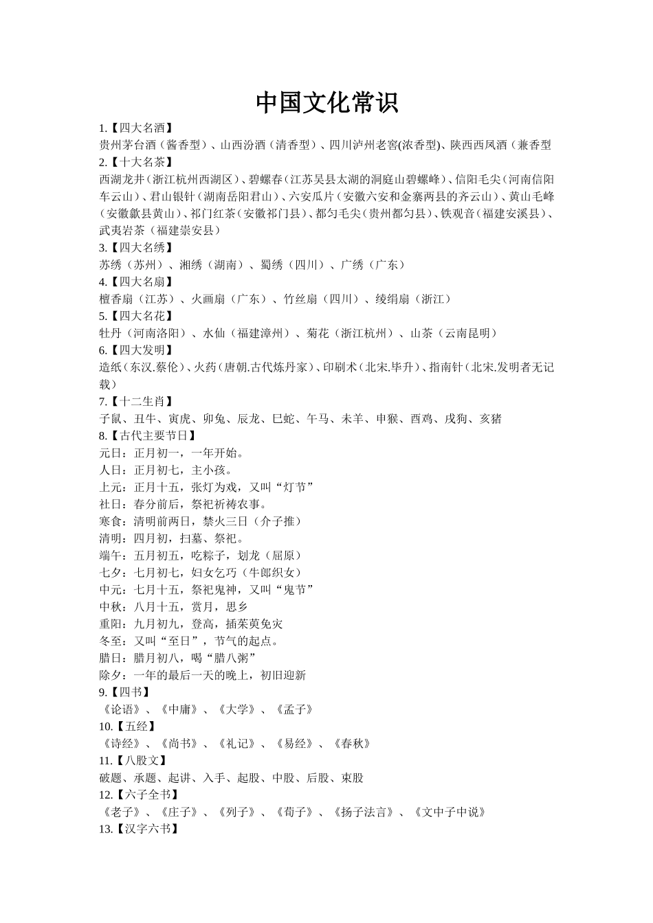 中国文化常识_第1页