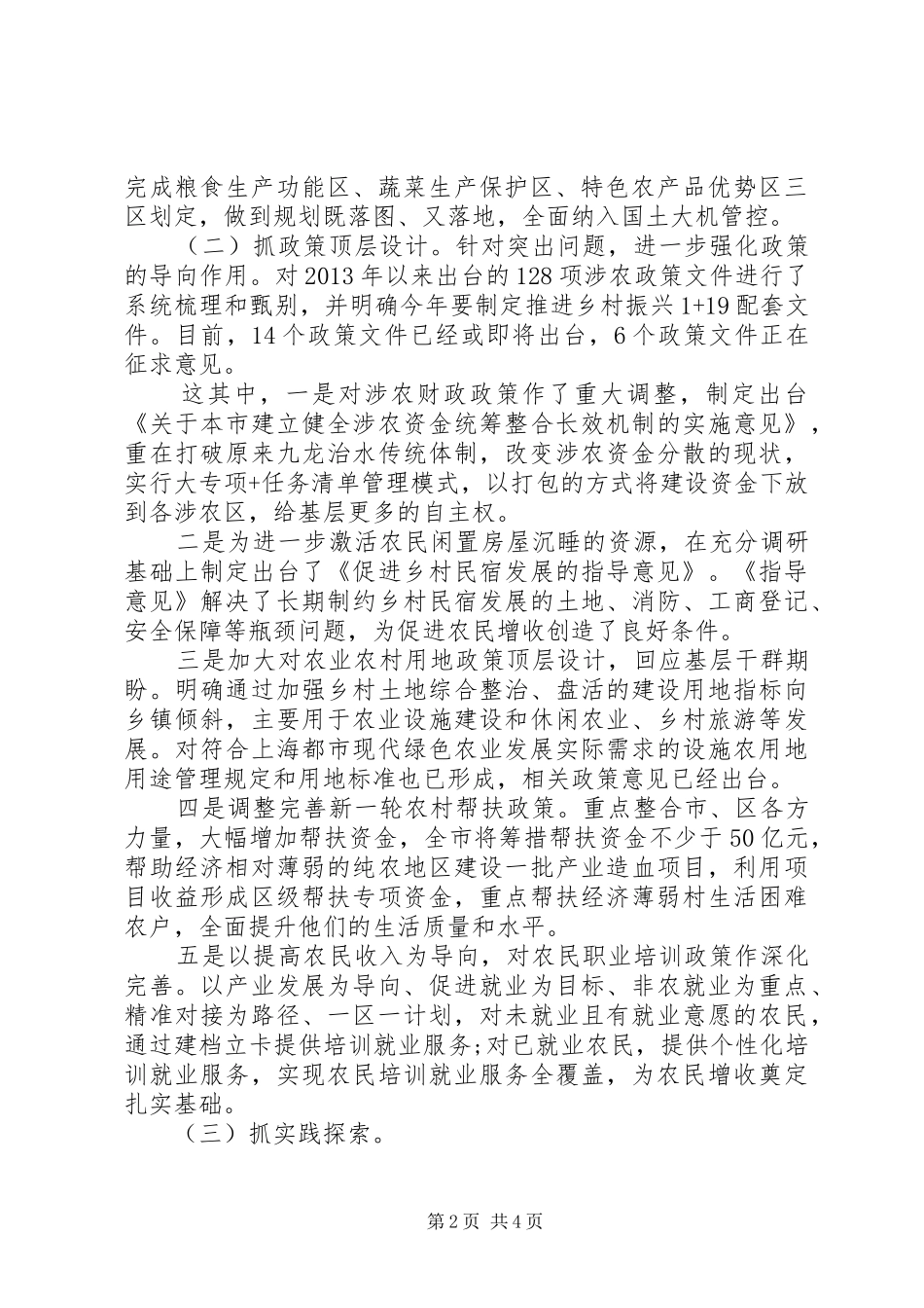 20XX年乡村振兴战略规划及实施方案相关情况_第2页